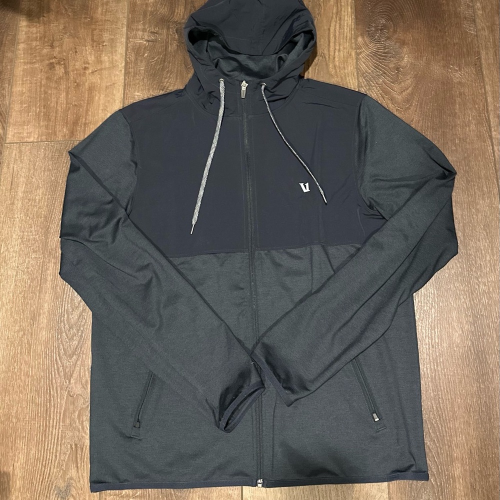 Vuori men’s large zip hoodie, navy blue